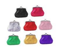 TINEASUR 8 Pezzi portamonete per piccolo chiavetta wallet chiavette gabs portafogli impermeabile portafoglio per portamonete splendente