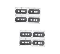 TINEASUR 8pezzi Cassette Audio Vuote Da Minuti Nastri Registrabili Per Progetti Fai Te e Messaggi Retro Con Custodia Trasparente