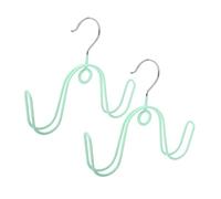 TINEASUR Appendino per Scarpe e Pantofole in Acciaio Inossidabile 2 Ganci Antivento, Asciugatrice per Stivali Salvaspazio Rivestimento in Pvc Antiscivolo, Organizzatore Sospeso per Balcone