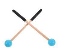 TINEASUR Bacchette per Xilofono in Legno e Gomma Blu, Mazze Percussioni Educative e Professionisti, per Lezioni di Musica di Gruppo e Palcoscenico, 1 Paio