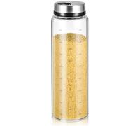 TINEASUR Barattolo per Spezie in Vetro Bianco da 500ml Macina Pepe Portatile e Facile da Usare per Cucina e Barbecue All'aperto