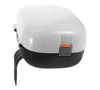 TINEASUR Baule Per Auto Elettrica Rimessaggio Bauletto Borsa Da Serbatoio Per Impermeabile Bagagliaio Dello Scooter Borsa Da Custodia Per in Alluminio Abs Bianca
