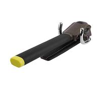 TINEASUR Bloccasterzo Pieghevole Per Auto Allarme Segnale Acustico, Serratura Antifurto Regolabile Rivestimento in Pu e Protezione Volante, Sicurezza Auto Riponibile Sotto Sedile