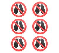 TINEASUR Cartello di avvertimento non calpestare, warning decals, 6 pezzi, rotondi, autoadesivi, per fabbriche e apparecchiature, resistente allo strappo