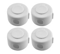 TINEASUR Coperture per Pomelli Porta per Sicurezza Ragazzo Ragazza 4 Pezzi in Pp Bianco Design Discreto Adatte alla Maggior Parte delle Maniglie Sferiche