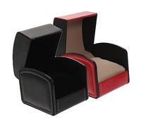 TINEASUR Custodia per Orologi in Pu 2 Pezzi Set da Viaggio Organizer Portaorologio Uomo Donna Custodia Decorativa Resistente e Leggera per Orologi e Piccoli Gioielli