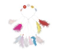 TINEASUR Fascia Per Boho Con Decorazione Floreale Piume Accessorio Bohemia Per Donne Fascia Con Girasoli Per Occasioni Formali e Casual Vibranti e Dettagli Intricati Per Tocco Unico Facile
