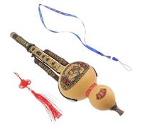 TINEASUR Flauto di Cucurbita e Sviluppo del Senso Musicale in Bambù per Principianti Set di 1 Strumento Etnico Cinese in Stile Tradizionale per Pratica Musicale