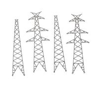 TINEASUR Mini Torre Elettrica per Artigiani 100 Nero 18,8 CM per Diorami Ferroviari e Modelli Architettonici in Scala per Scenari Urbani e Case delle Bambole