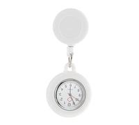 TINEASUR Orologio da Infermiere Retrattile in Silicone Clip, Orologio da Tasca per Infermieri, Design Portatile per Uso Medico e Guardia in Ospedale, Versione Bianco