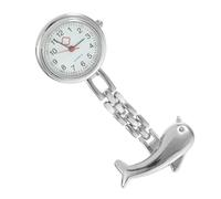 TINEASUR Orologio da Tasca Spilla a Forma di Delfino in Stile Steampunk, Orologio Appeso per Infermiera, Precisione Cronometrica e Design Decorativo per Divisa Professionale