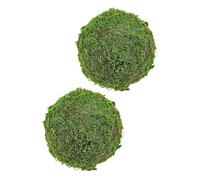 TINEASUR Palline Decorative in Muschio Artificiale Verde 2 Pezzi, Sfera Decorativa in Schiuma e Plastica per Arredamento Casa, Facile da Organizzare per Giardino e Feste