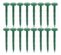 TINEASUR Picchetti Resistenza alla Piegatura Verde 100 Pezzi da Giardino in Plastica e Super Robustezza per Fissaggio All'aperto di Reti Ombreggianti e Teloni