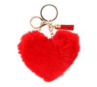 TINEASUR Portachiavi A Forma Di Cuore in Peluche Eleganti Estetico E Resistente Allo Sbiadimento Per La Famiglia