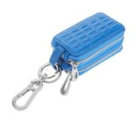 TINEASUR Portachiavi Con Motivo Coccodrillo Borsa Per Chiavi Dell'auto Borsa Protettiva Per Chiavi Custodia Per Unità Flash Organizzatore Di Portachiavi Pelle Bovina Blue