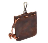 TINEASUR Portamonete in Pelle Fatto A Mano Portafoglio Appeso Porta Carte Di Credito Vintage Porta Carte Piccolo Porta Carte Di Credito Da Donna Porta Carte Di Credito Con Portachiavi