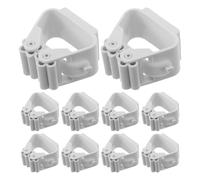 TINEASUR Portaoggetti da Appendere Bagno 10 Pezzi, Ganci Porta Scopa in Plastica Bianca Resistenti alla Deformazione Forte Presa, per Ambienti Umidi in Casa