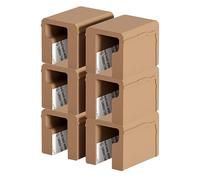 TINEASUR Protezione Angoli per Maniglia in Silicone a Forma l 6 Pezzi Colore Caffè per Armadi e Cassetti Proteggi Angoli Delicato e Antiurto