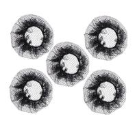 TINEASUR Rete per Capelli Nera 5 Pezzi Elastico per Danza Classica e Uso Formale, Mantiene i Capelli Fissi e Protegge dal Calore, per Stagione Calda e Ogni Occasione