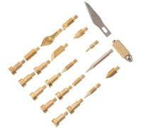 TINEASUR Set 22 Punte per Pirografo in Metallo Leggere e Compatte, per Incisione su Legno e Lavori di Pirografia Artistica