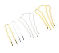 TINEASUR Set 4 Pezzi Pettini per Chioma in Ferro Denti Piccoli Ondulati, Accessori per Chioma Donna per Acconciature Diverse e Utilizzo Quotidiano