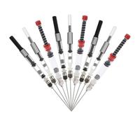 TINEASUR Set 9pz Convertitori Inchiostro per Penne Stilografiche 3,4mm e 2,6mm in Acciaio Inox e Plastica, Accessori Molla Vuoto per Calligrafia e Scrittura, Kit Ricambio Penne
