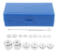 TINEASUR Set di Pesi Scanalati Gancio in Metallo per Laboratorio, Masse Scanalate da Laboratorio Custodia, Strumenti Scientifici per Esperimenti di Fisica e Didattica Scolastica