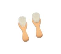 TINEASUR Spazzola Chioma in Legno e Lana Set 2 Pezzi per Ragazzo Ragazza Multiuso Manico Ergonomico per Massaggio Delicato del Capelluto Durante Bagno