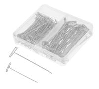 TINEASUR Spilli T Scatola Plastica a Scomparti 150 Pezzi Argento in Acciaio Inossidabile Facile da Usare per Parrucche e Lavori a Maglia per Artigianato e Gioielli