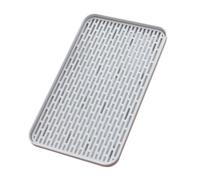 TINEASUR Vassoio Scolapiatti Doppio Strato Rimovibile in Plastica Bianco Drenaggio Rapido e Circolazione Domestico Tazze Riutilizzabile