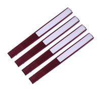 TINEASUR Ventaglio Pieghevole Portatile in bambù e Seta Bianco 10 Pollici, 4 Pezzi, Ventilatore Pieghevole Decorativo per Matrimoni, Eventi Estivi e Bomboniere Fai da Te