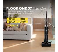 Tineco FLOOR ONE S7 FlashDry Smart Cordless Wet Dry Aspirapolvere per pasticci appiccicosi 158 ℉ Essiccazione flash ad aria calda Pulizia dei bordi fronte-retro