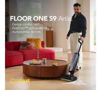 Tineco Floor One S9 Artist Aspirapolvere Lavapavimenti, Aspirazione di 22 kPa, 360° SmoothDrive, Anti-Tangle , Auto-Pulizia Flashdry a 85°C, 50 Minuti di Autonomia, 180° Lay-Flat