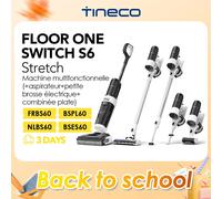 Tineco Floor ONE Switch S6 Stretch Aspirapolvere Wet Dry Multifunzione 180 ° Pulizia a doppio bordo con tempo di esecuzione Lay-Flat da 65 minuti