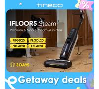 Tineco iFLOOR 5 Aspirapolvere a vapore umido e asciutto All-in-one, scopa a vapore Detergente per pavimenti in legno duro Ottimo per pasticci appiccicosi, 248 ℉ Vapore ad alta temperatura