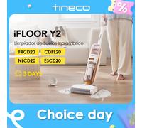 Tineco Ifloor Y2 Lavapavimenti Senza Filo, Aspirapolvere e Rullo per Pavimenti Duri, Autopulente, Anti Groviglio, Grande Serbatoio di Acqua Pulita