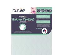 Tinéo Matelas Thermo Confort 60 x 120 x 10 cm, Polyuréthane, Blanc, Simple