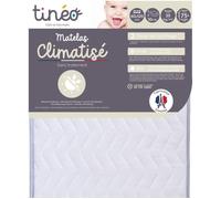 Tinéo Materasso per bambini 514400 60x120x10 cm – lato estivo/inverno – climatizzato, bianco