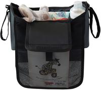 TINÉO - Organizzatore per passeggino - Fissaggio universale - 1 tasca a rete - 3 scomparti centrali - 2 tasche anteriori - 14 x 32 x 9 cm