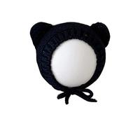 TINGB Cappello a Cuffia con paraorecchie per Bambini con Orsetto Carino per Ragazze dei Ragazzi Berretto in Maglia Morbida Cappello per Cofano Invernale per Bambini per attività all'aperto