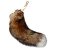 TINGB Portachiavi a Coda di Animale Portachiavi a Catena a Coda Portachiavi con Animale Personalizzato Regalo Portachiavi con Ciondolo Lungo per Donna Ragazza
