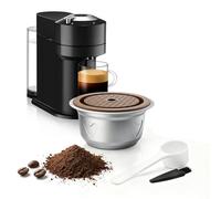 TINGFENG Cialde da caffè riutilizzabili in acciaio inossidabile per capsule di caffè ricaricabili Nespr*SSO V-rtuo, compatibili con V-rtuo Next POP GCA1 e ENV135, con 1 coperchio in silicone (150 ml)