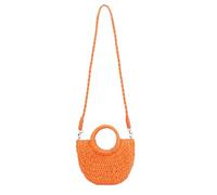 TingHaoO 2025 Primavera Alla Moda Crossbody Bag Borse di Paglia Con Chiusura Coulisse Borsa A Tracolla Borsa Casual Per Le Donne Ragazze Città Casual Borse Da, B, One Size