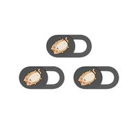 TingHaoO 3pcs Coperture Della Macchina Fotografica Webcam Slide Web Privacy Protector Sticker Cartoon Gattino Per La Compatibilità Laptop