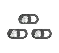TingHaoO 3pcs Coperture Della Macchina Fotografica Webcam Slide Web Privacy Protector Sticker Cartoon Gattino Per La Compatibilità Laptop