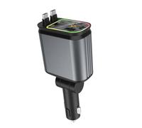 TingHaoO 4 in 1 Doppio USB C & USB A Ricarica Auto con Star Proiettore Luce e Cavo 180 Gradi Regolabile Adattatore di Ricarica Auto