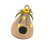 TingHaoO Arazzi da parete vintage con api e alveari, decorazioni a tema api, in fibra naturale, decorazione artigianale per casa, ufficio, regalo, cucina, decorazione da appendere alla parete