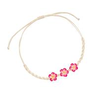 TingHaoO Artigianale Tessuto Frangipani Collana Polimeri Colorati Argilla Blooms Gioielli Portatile Per Festival di Musica Abbigliamento Casual Vacanza Collana Accessorio, Misura unica, come descritto