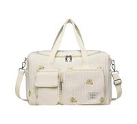 TingHaoO Borsa a tracolla da viaggio con motivo ricamato con scomparti multipli antispruzzi borsa a tracolla grande capacità per pannolini maternità, C