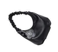 TingHaoO Borsa a tracolla in pelle pochette borsa a tracolla con chiusura a cerniera per donna borsa a tracolla con cinghie rimovibili borsa da donna, Nero , One Size